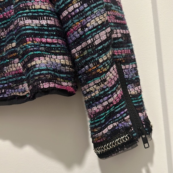 Milly crop jacket/blazer sz 6 multi-colored shimmer - Picture 9 of 17